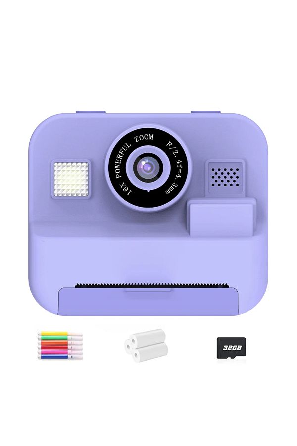 Choice-Red Children's Mini Digital Video Camera with Thermal Printing & Multiple Image Stabilization, 32GB 1