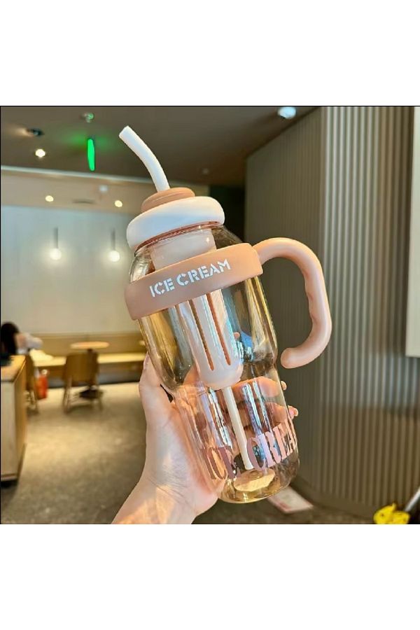 hediyeconcepti-1200ml Large Capacity Cartoon No Odor Ice Bullies Ice Cream Soft Drink Flask 1