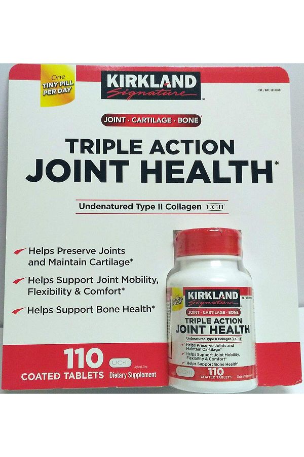 Kırkland-Triple Action Joint Health Type II Collagen, Boron and HA - 110 Count 1