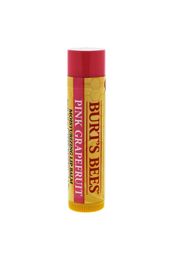 Burt's Bees-مرطب شفاه طبيعي 100% بنكهة الجريب فروت الوردي مع شمع العسل ومستخلصات الفاكهة - أنبوب واحد 1