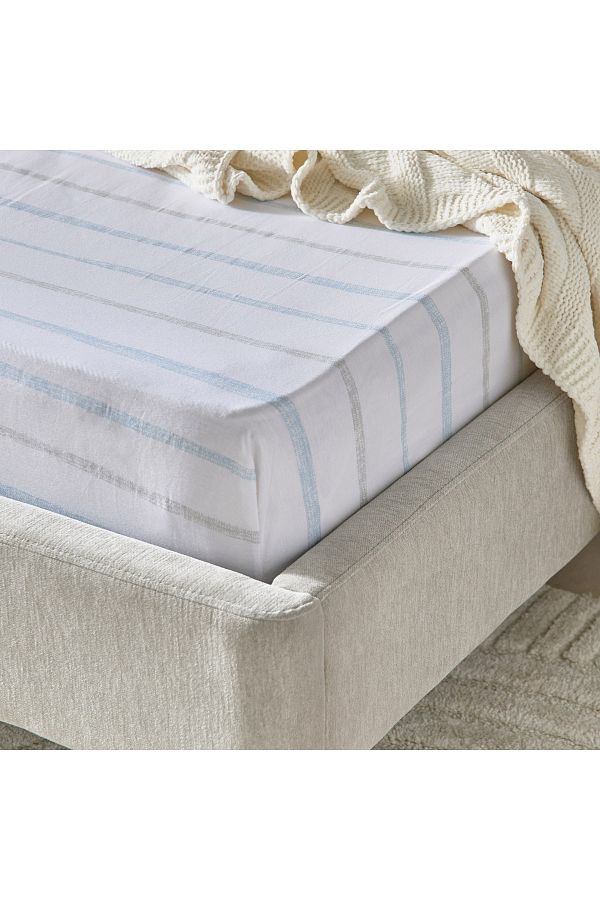 erorex-Aurora Jason Printed Cotton Twin Fitted Sheet - 120x200+33 cm 1