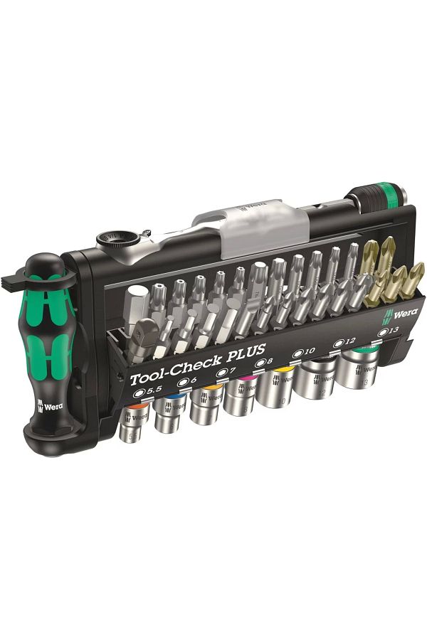 wera-Tool-Check Plus Locating Ratchet Sleeve Bits Set 05056490001 1