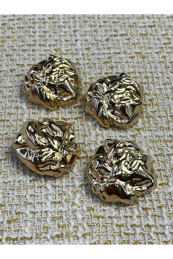ODDA TASARIM ATÖLYESİ-Extra Large Z.A.R.A Model Gold 4-Piece Button Set - 3cm 1