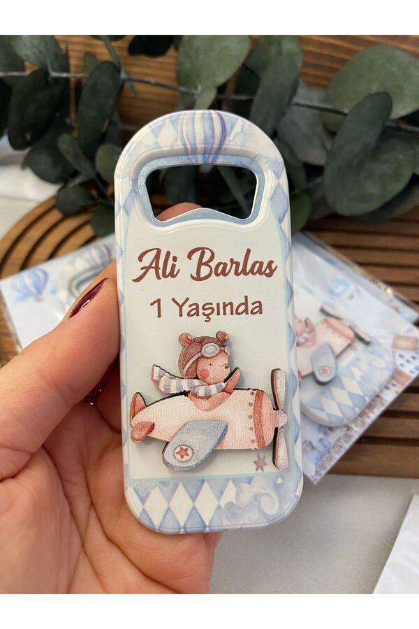 Gizem Graphic Uçak Temalı  Erkek Bebek Açacak Magnet 20'li Paket