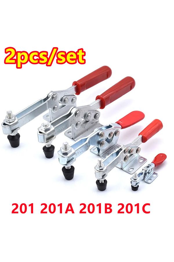 Choice-201b 2pcs Horizontal Toggle Clamp Quick-release Toggle Clamps Set 201a/201b/201c/225d Woodworking Fi 1