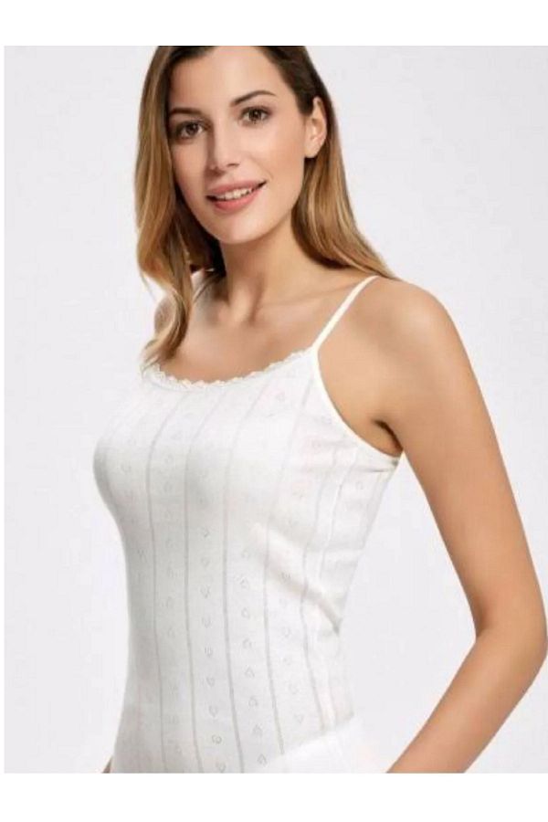 Tutku-Women's 6-Piece Jacquard Undershirt with Rope Strap 1