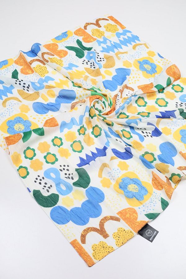 Modakaşmir-Patterned Bamboo Scarf - Pattern-01 - Color-01 1