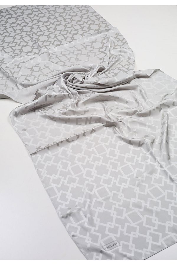 PİRAMİT-Pyramid Self Patterned Jacquard Shawl - Pattern-02 - Color-02 1