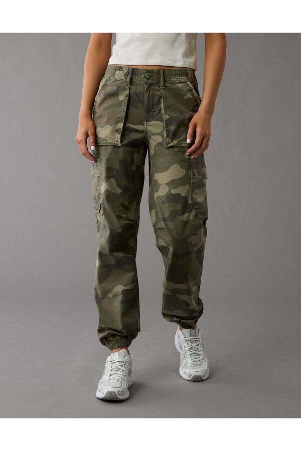 AMERICAN EAGLE-بنطلون رياضي فضفاض بخصر عالٍ من Ae Stretch 1