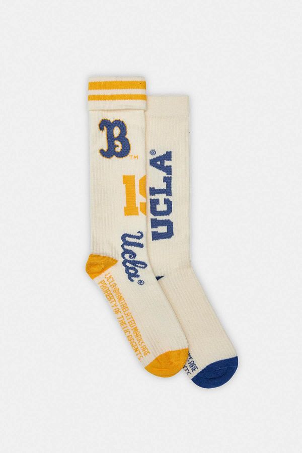 UCLA-Romelos Yellow - Blue Long Jacquard Standard Fit Women's Socks 1