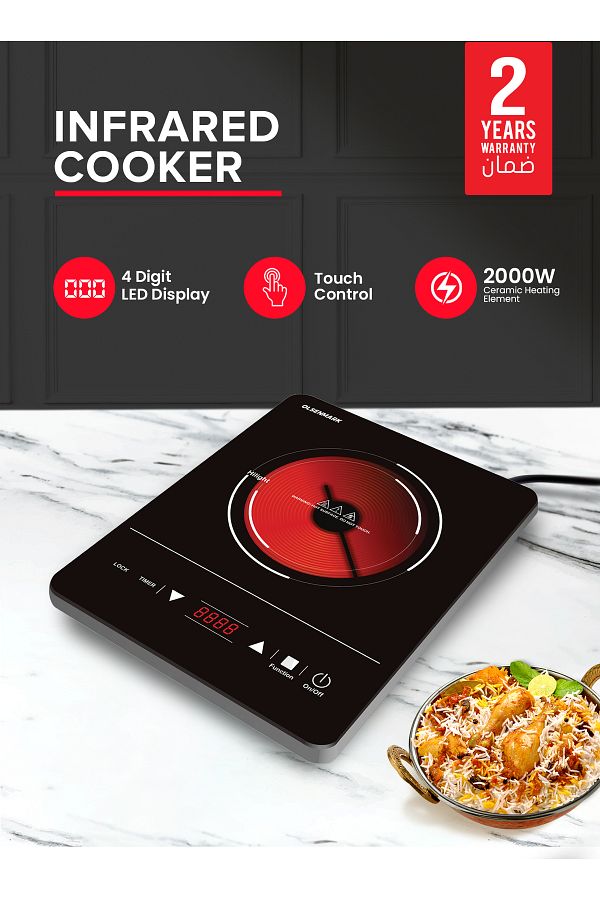 Olsenmark-Digital Induction Cooker 2000w Omic2091 Infrared Cooker Multi Stage Cooking 1