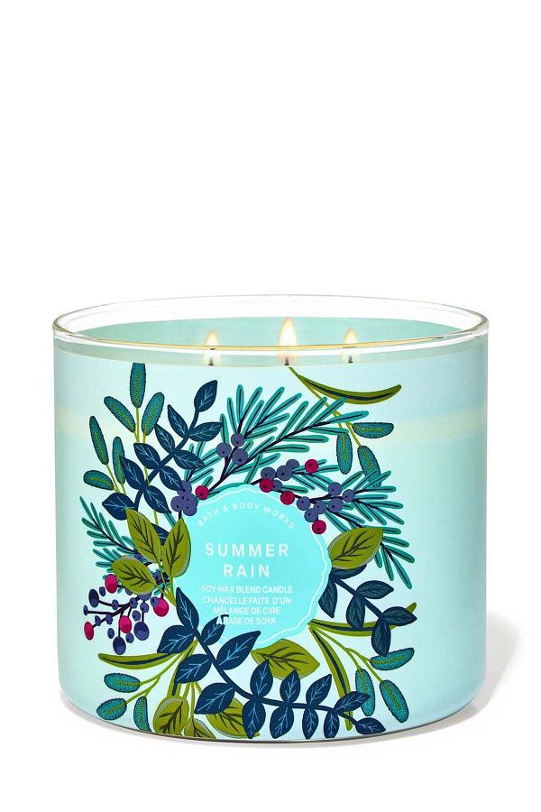 Bath & Body Works-شمعة أمطار الصيف ذات الثلاث فتائل 1