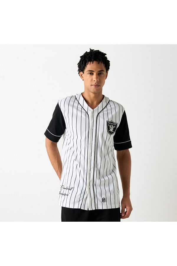 SP Characters-Regular Fit Las Vegas Raiders Applique Shirt With Short Sleeves 1