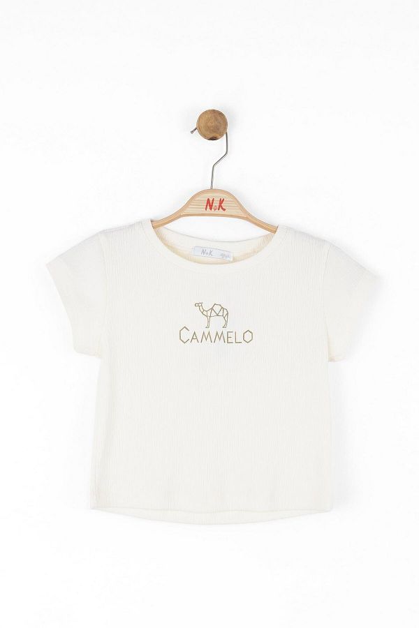 NK-Girl's Çelé T-Shirt 8-14 Years Cream Color 1