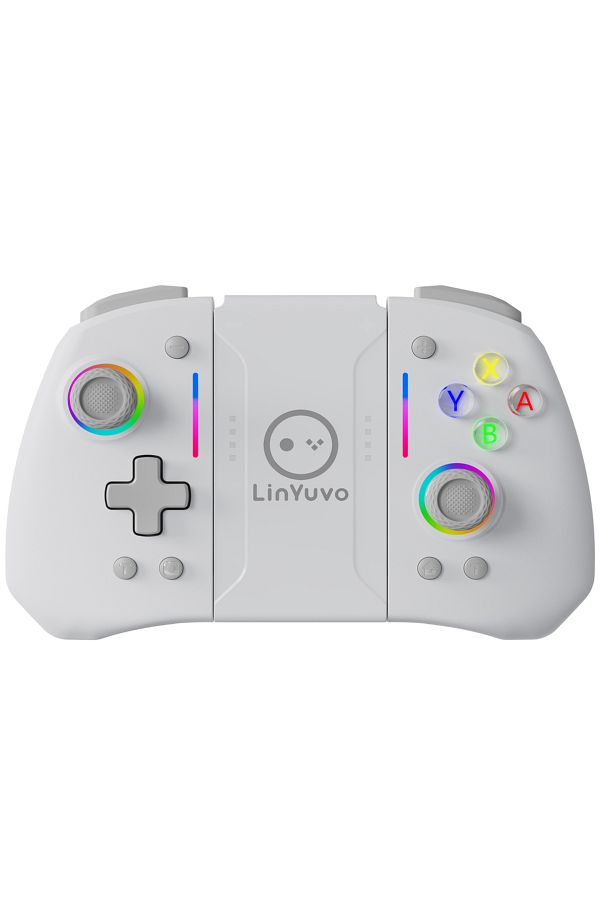 Choice-Gray LinYuvo KS42 Meteor Light Wireless Joy-pad with 8 Color RGB Lights for Switch/Lite/OLED, with P 1