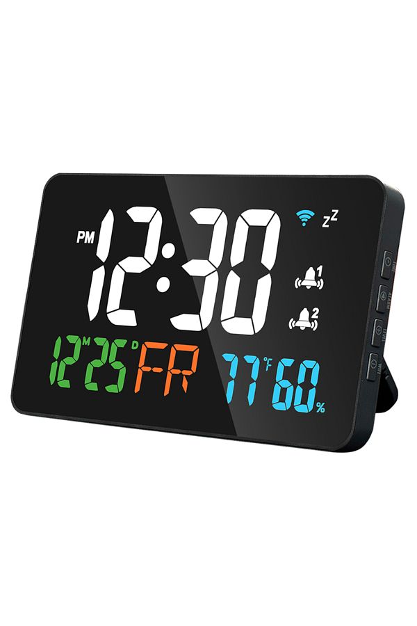 Choice-Black Weather Station Multi-function Alarm Clock Thermometer Hygrometer Tuya Wifi Smart Life Intelli 1
