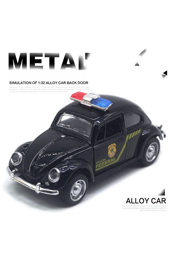 Choice-black-boxed 1: 32 alloy Volkswagen Beetle, classical police car, taxi, racing car, rebound car model 1