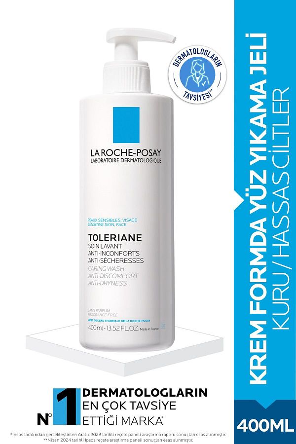 La Roche Posay-Face and Make-up Toleriane Caring Wash for Dry and Sensitive Skin - Cleanser 400 /ml 1