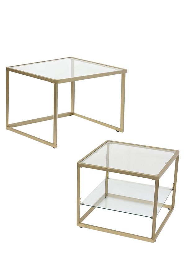 sharpdo-Modern Nested Coffee Table Set with High-low Combination Design 1