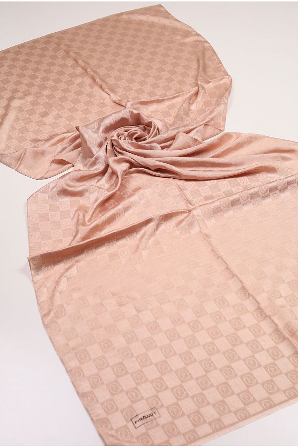 PİRAMİT-Pyramid Monogram Flush Shawl - Pattern-03 - Color-05 1