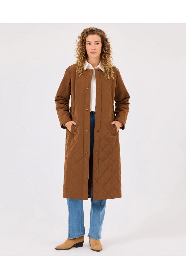 SCL-Quilted Anorak Coat with Snap Buttons 1