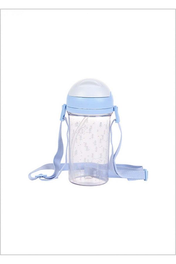 Miniso-We Bare Bears Bottle with Straw - Blue - 400 ml 1