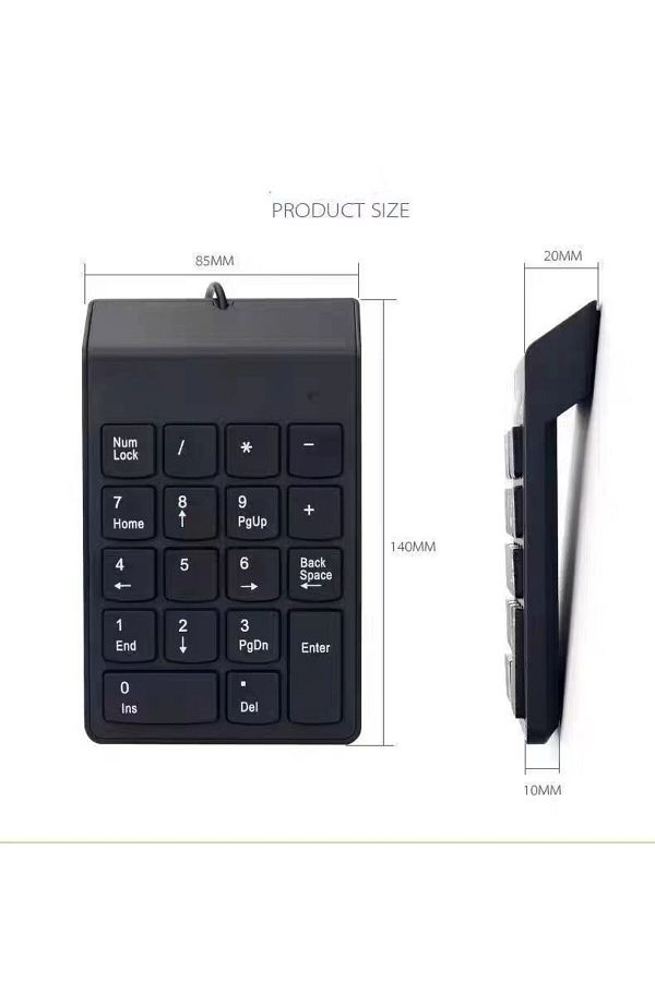 Choice-Mini Keyboard Usb Numeric Keypad Wire Numpad Digital 19 Key Mini Keyboard For Pc Laptop Notebook Tab 1