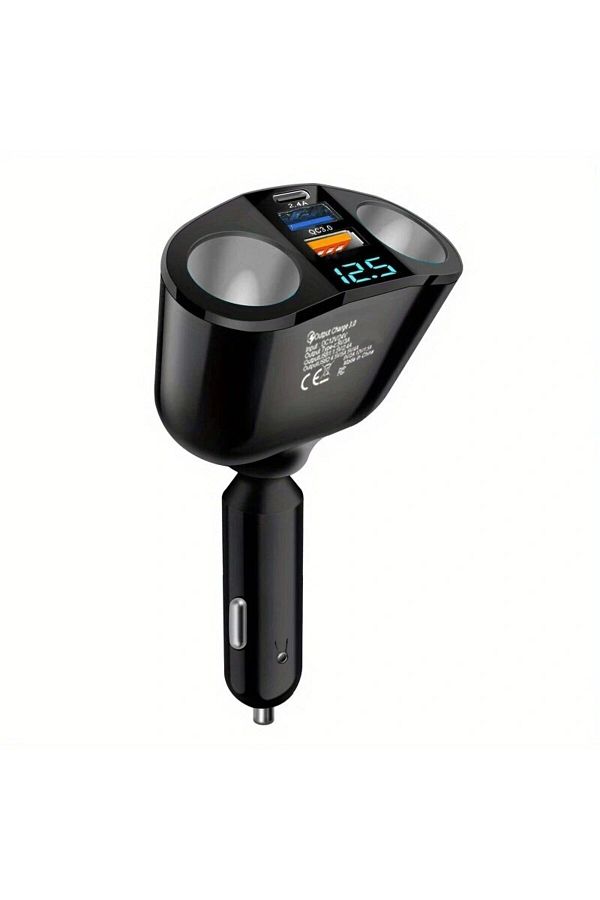 Choice-CH10QC Dual USB Digital PD Car Charger Is Suitable for Charging Multiple Devices Simultaneously 1