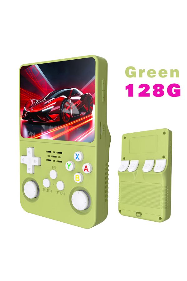 Choice-Green 128G NEW Green R36S Retro Handheld Game Console Linux System 3.5 Inch IPS Screen Portable Pock 1