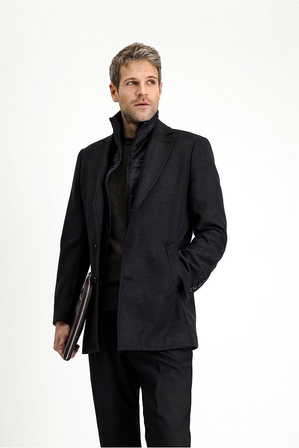 Kiğılı-Regular Fit Woolen Plain Coat 1
