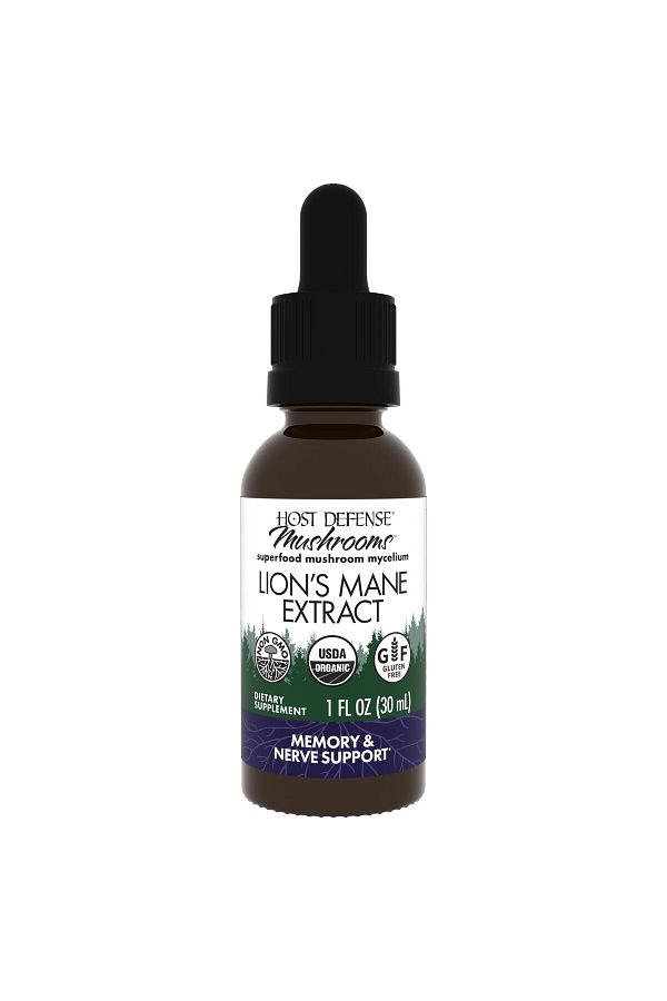 Host Defense-Lion's Mane Extract - Brain Health, Focus & Memory Support - 1 fl oz (30 Servings) 1