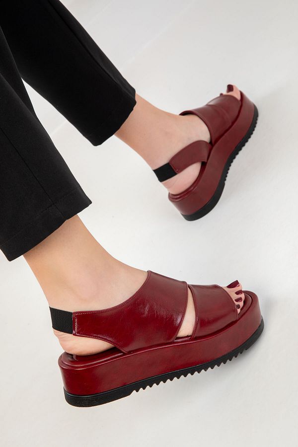 SOHO-Dámské sandály Claret Red 20337 1
