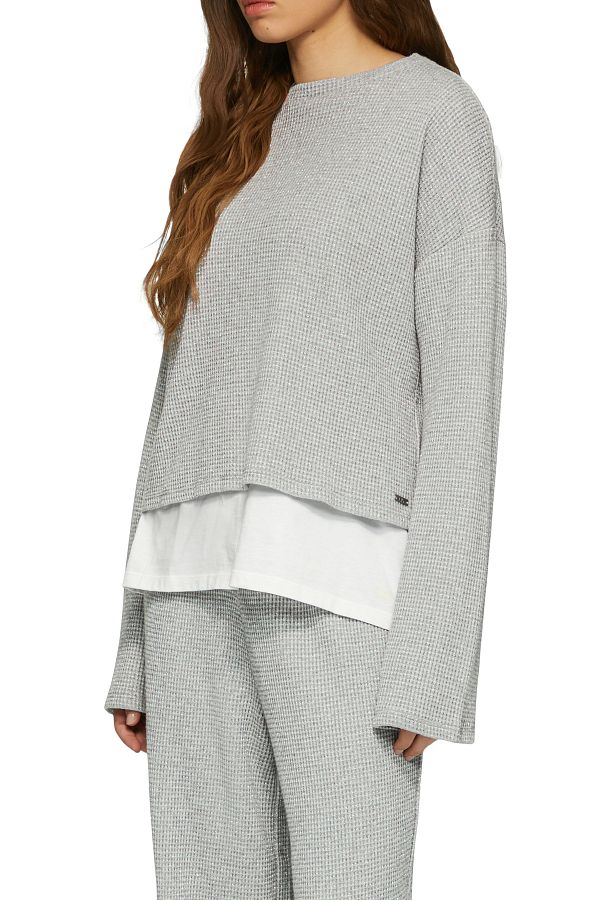 QS by s.Oliver-Glitter Effect Piqlé Sweatshirt 1