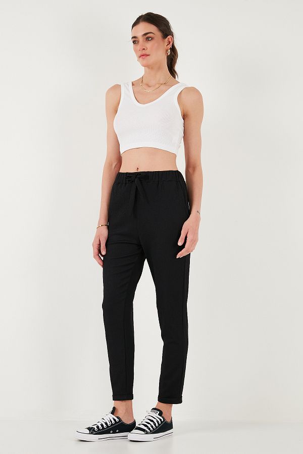 Lela-Belted Pocket Short Leg Slim Fit Trousers Pants 5869017 1
