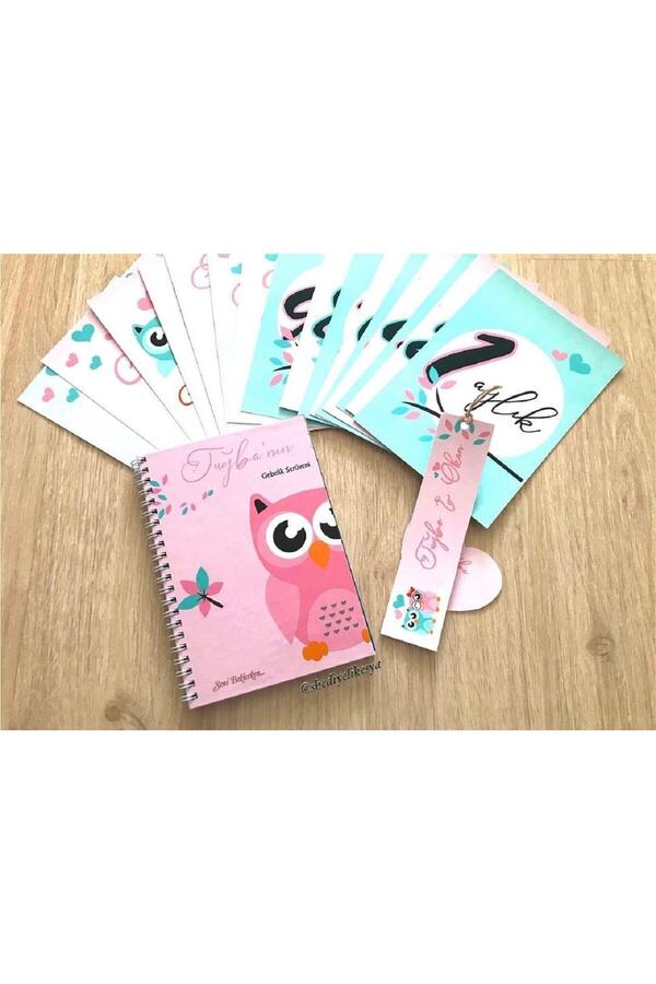 sandal hediyelik Hamilelik Ve Anne Bebek Günlüğü / Bebek Anı Defteri / Anı Kartları Hediye / Kişiye Özel Tasarım