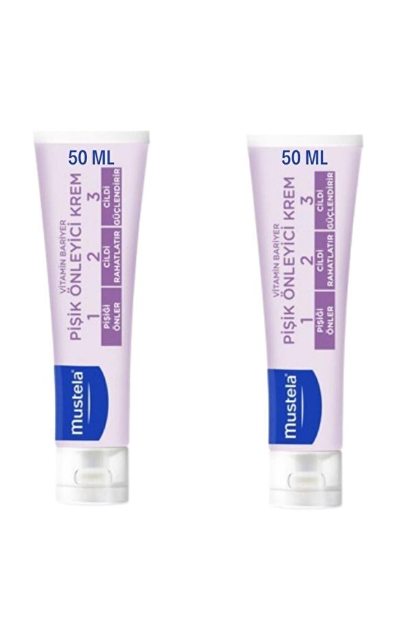 Mustela Vitamin Barrier Cream 1.2.3 Pişik Kremi 50 ml 2 Adet