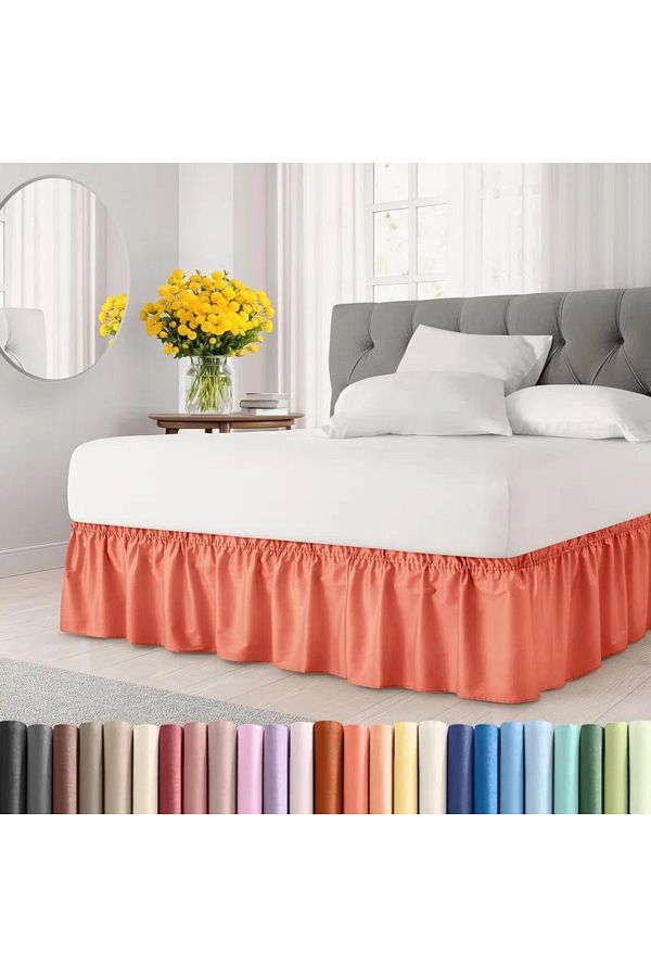 JANGEAR-Basis Ruffle Basis Skirt Double Single Bed Elastic Ruffle Complete Bed 1