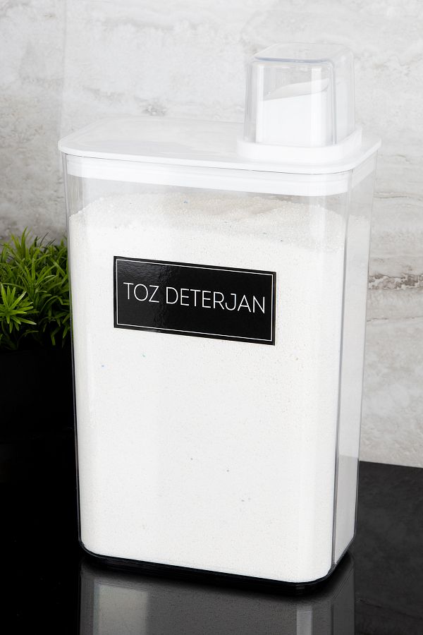 Dolkin Home-3000ml Mica Powder Detergent Box and Storage Container with Label 1