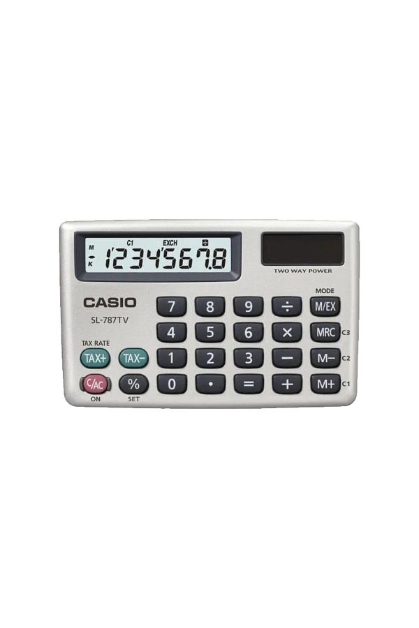 Casio-آلات حاسبة للضرائب والصرف SL-787TV-GD - ذهبية 1