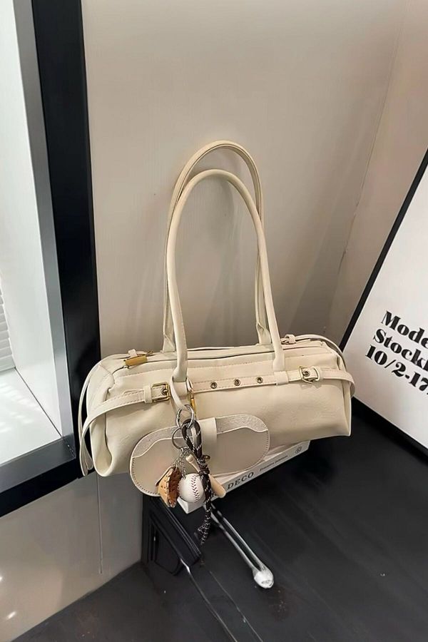 BAHELS-Imported Crinkled Patent Leather Bag Charm Shoulder Bag 1