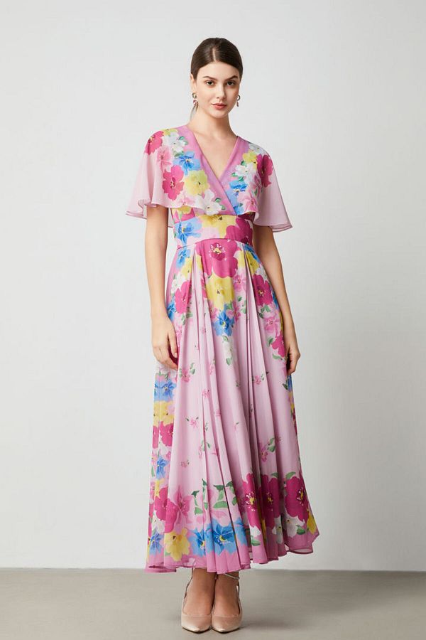 femi9-frill sleeves floral dress 1