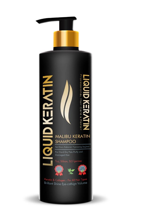 Liquid Keratin-Malibu Keratin Shampoo - Salt-Free and Dry Matte Hard Fluff (350ml) 1