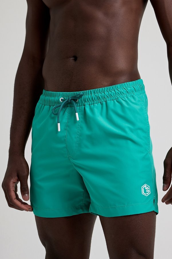 MADZEYMODA Premium Men's Lined Mint Green Swim Shorts Ls-95093