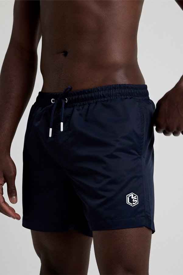 MADZEYMODA Premium Men's Lined Navy Blue Swim Shorts Ls-95093