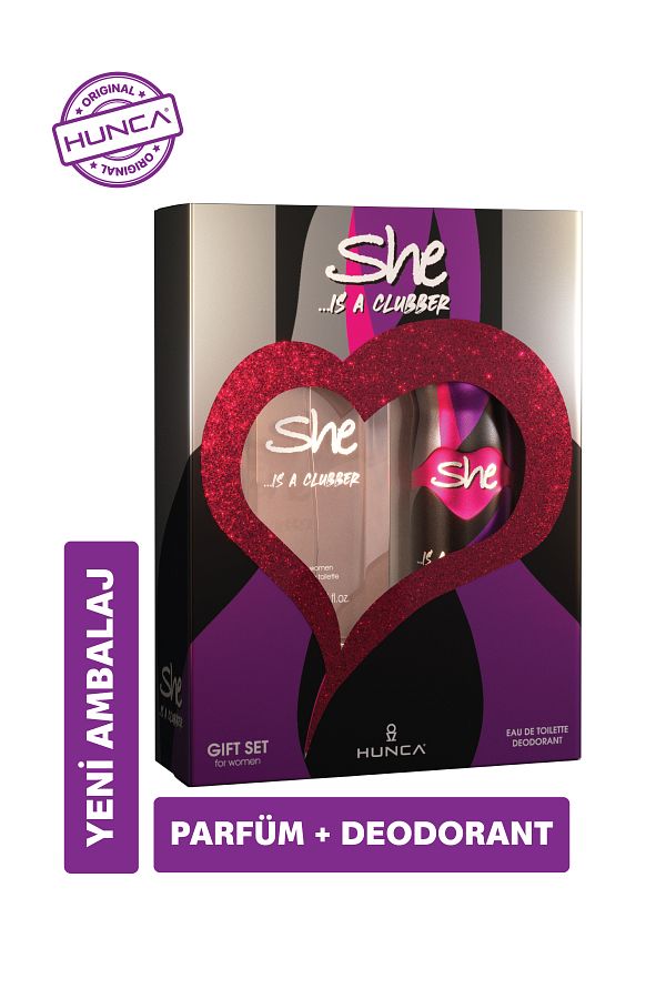 She-Clubber Perfume Set (50 ml Edt 150 ml Deodorant) 1