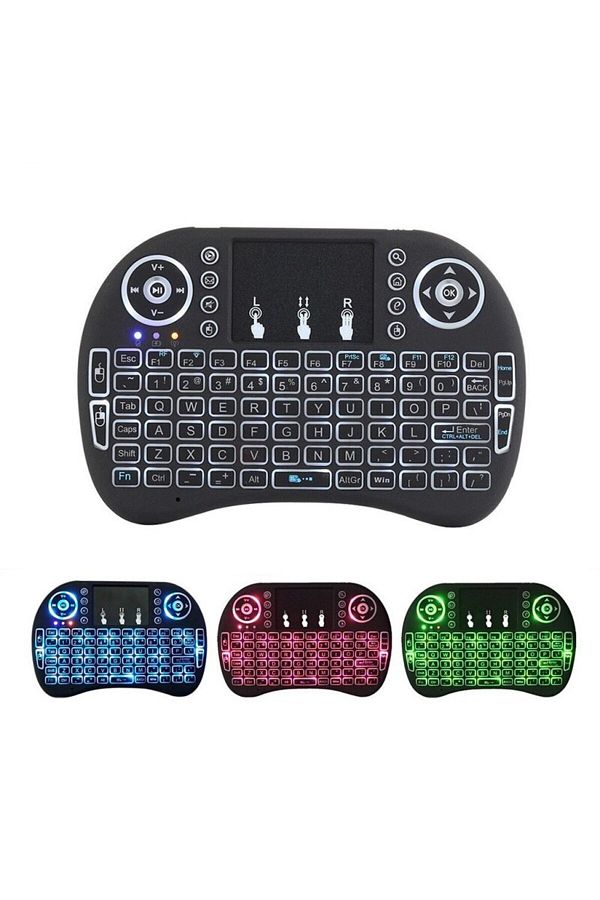 Choice-Backlit with battery I8 Mini Wireless Keyboard Backlight 2.4G Air Mouse Remote Control Touchable Han 1