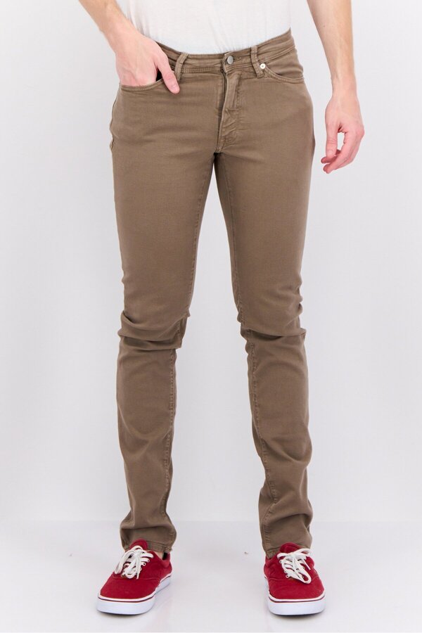 Gant-Men Extra Slim Fit Solid Stretchable Jeans, Taupe 1