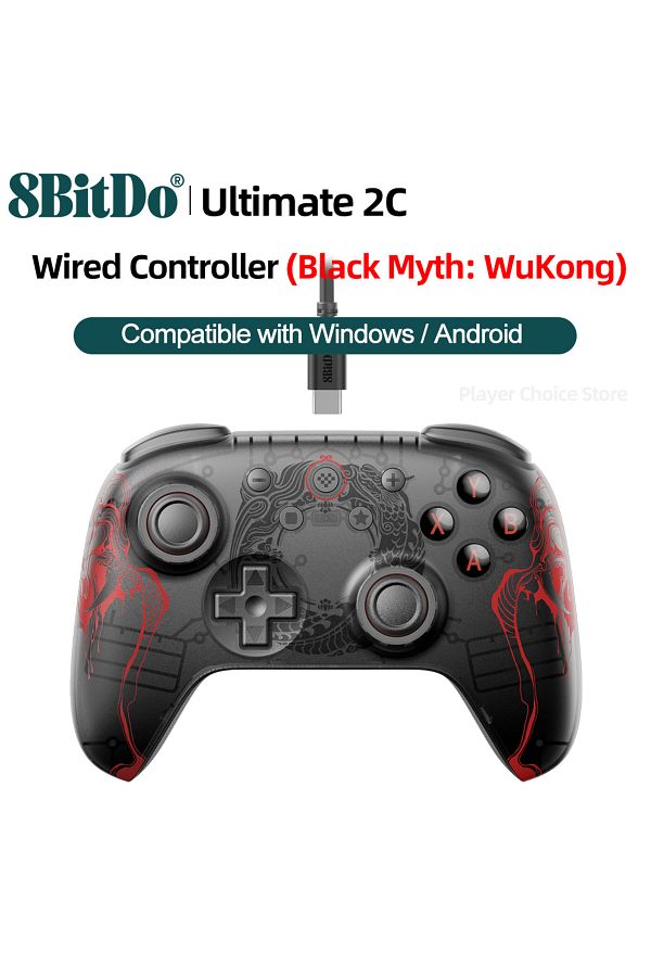 Choice-Wired 8bitdo Gamepads Pc Black Myth Wukong Ultimate 2c Wireless Or Wired Gaming Controller Windows 1 1