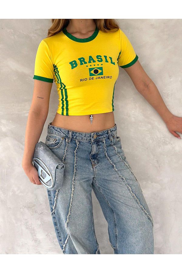 Touz Moda-Brazil Printed Crop Blouse 1