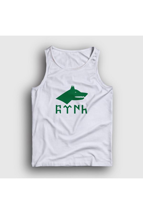 Presmono-White Gokturk Flag - Turkish Written Wolf Gray Wolf Unisex Athlete 474938 Tt 1